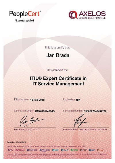 ITIL_Expert Certificate in IT Service Management