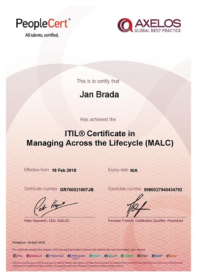 ITiL_Certificate in Managing Across the Lifecycle (MALC)